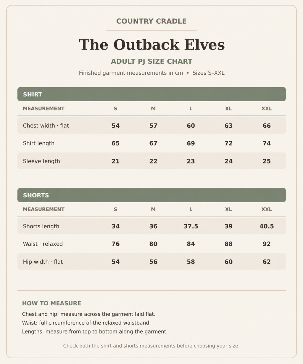 The Outback Elves Pjs (Adults) ✨pre-order✨